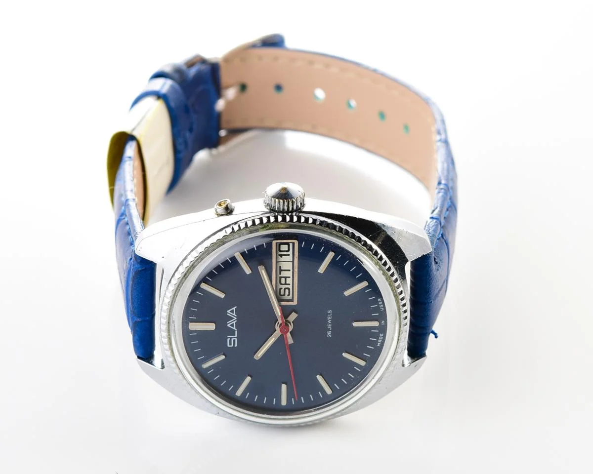 Slava Soviet mechanical vintage watch