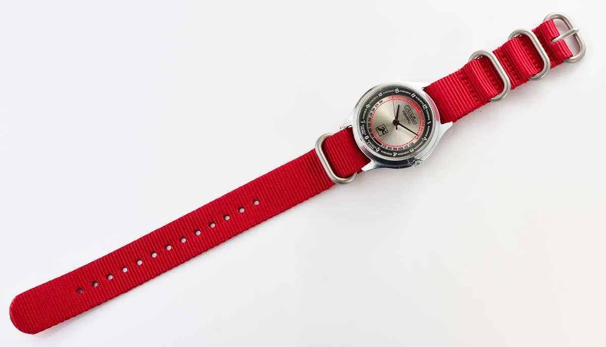 Soviet quartz Slava "Sport" with pulse scale!