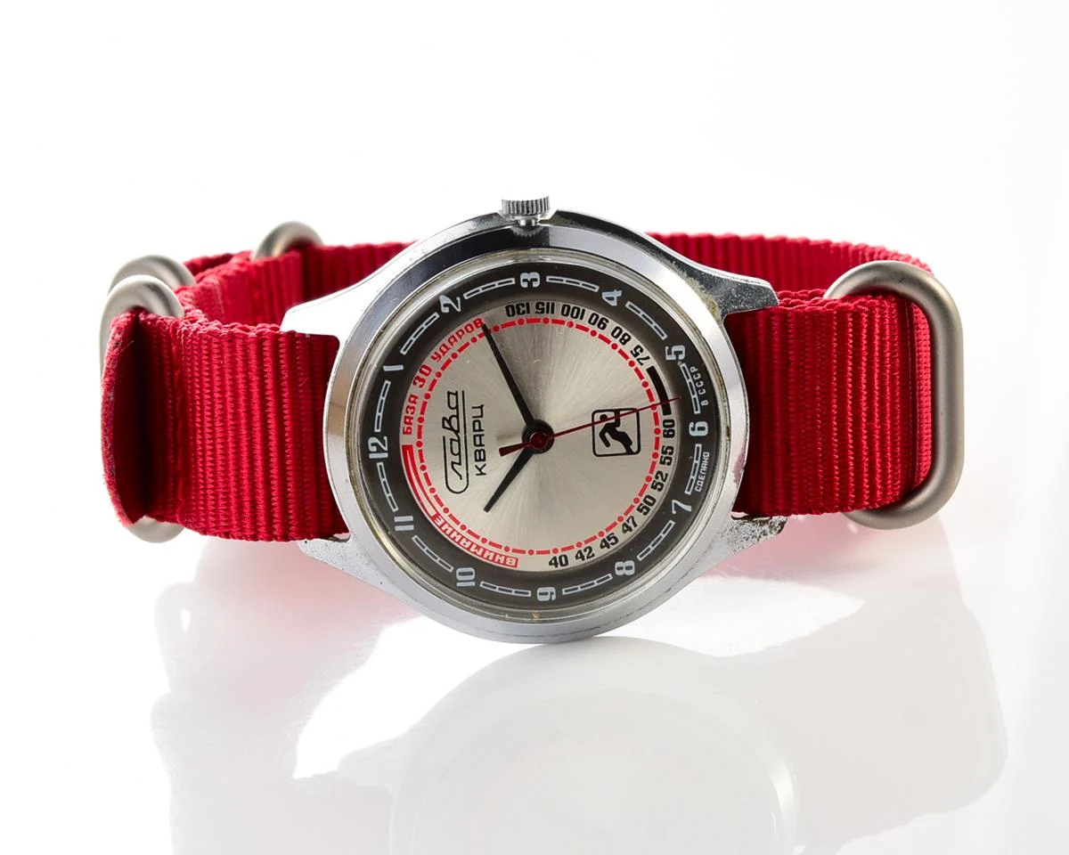 Soviet quartz Slava "Sport" with pulse scale!