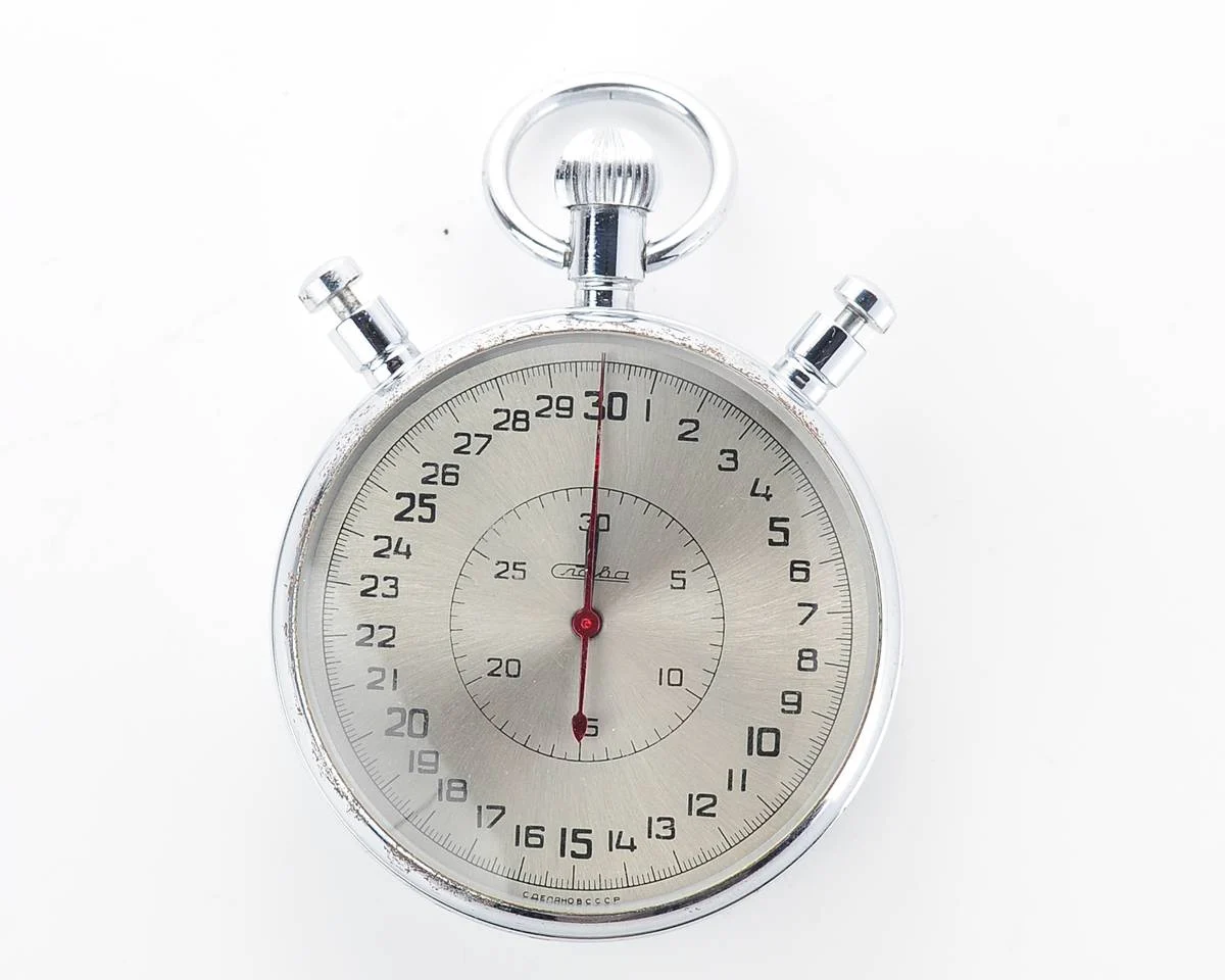 Large Soviet vintage Slava mechanical timer stop watch