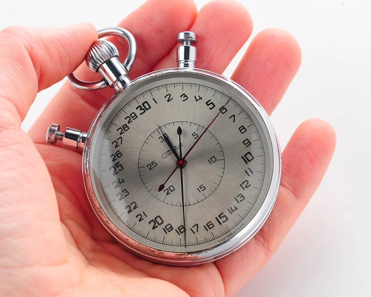 Large Soviet vintage Slava mechanical timer stop watch