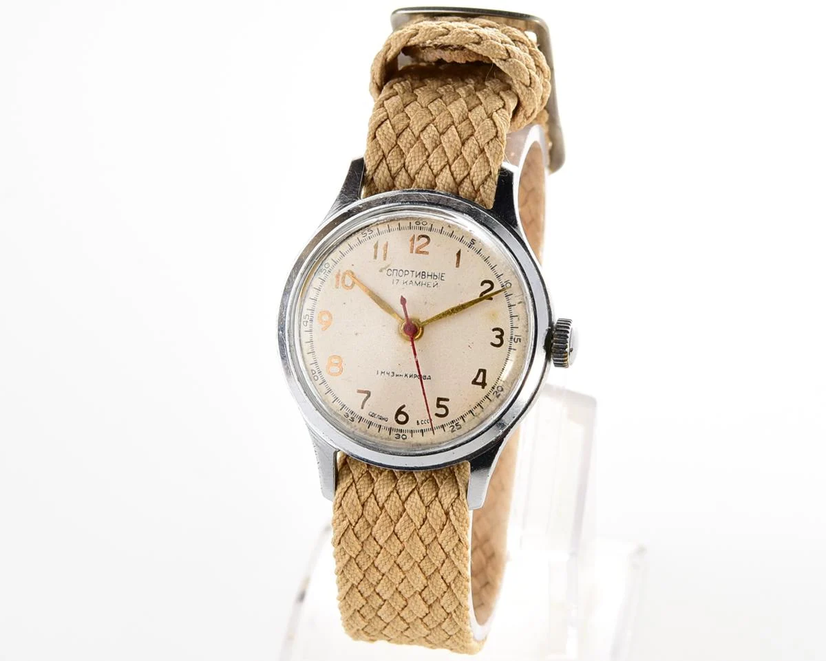 Vintage Soviet Sportivnie mechanical watch from the 1950s
