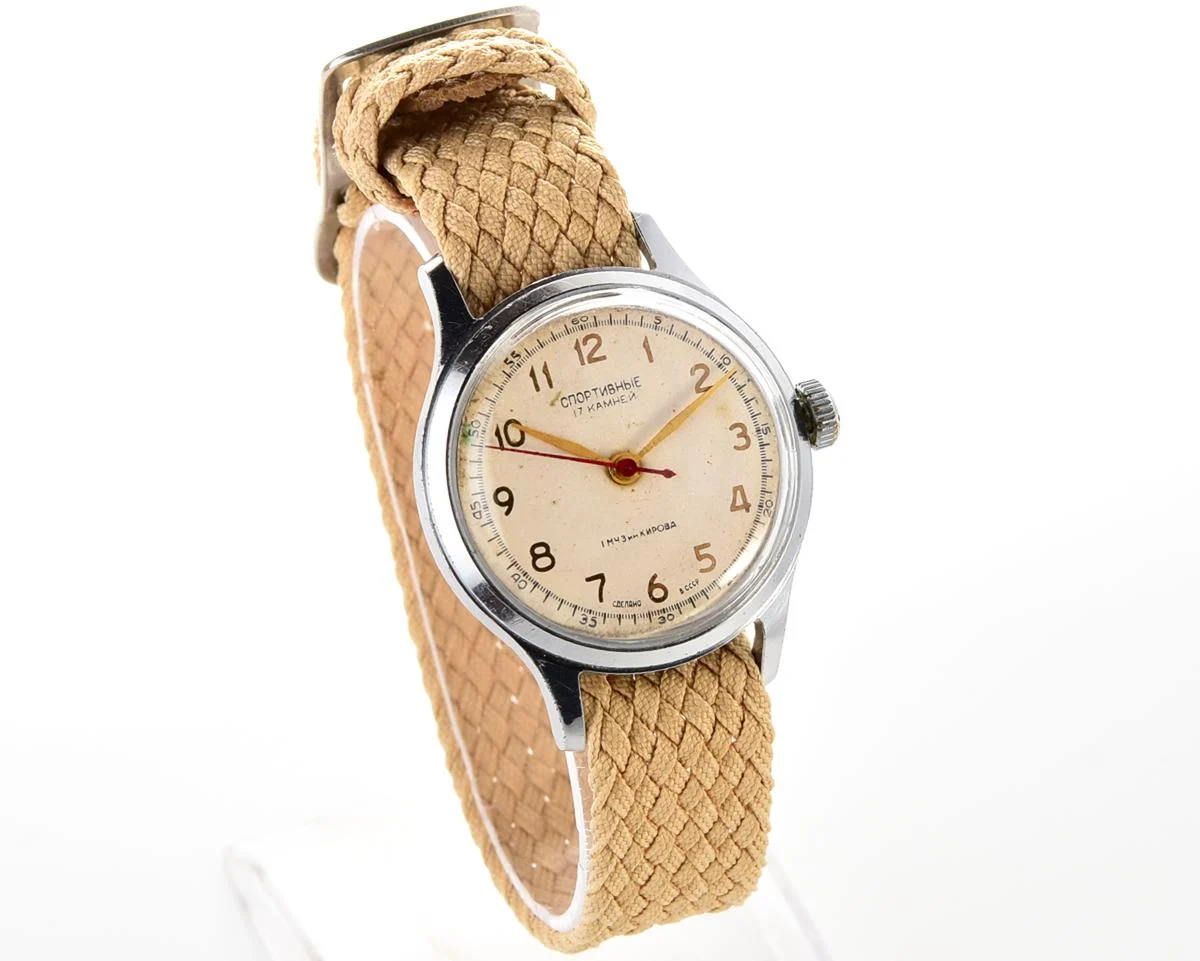 Vintage Soviet Sportivnie mechanical watch from the 1950s