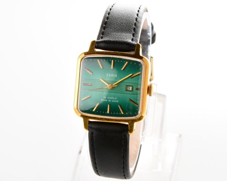 Vintage mechanical Zaria gold-plated watch