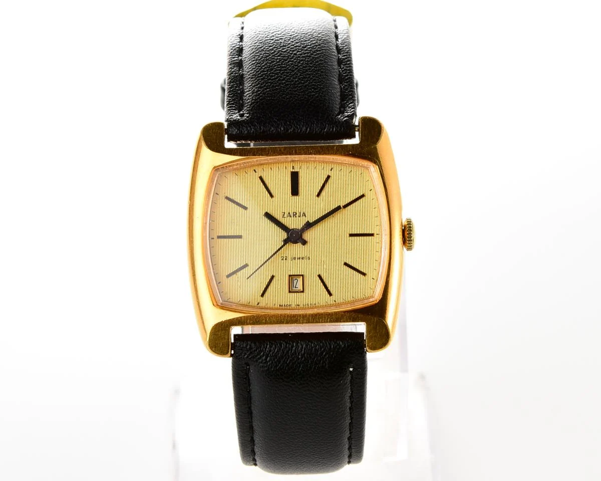Vintage mechanical Zaria gold-plated watch