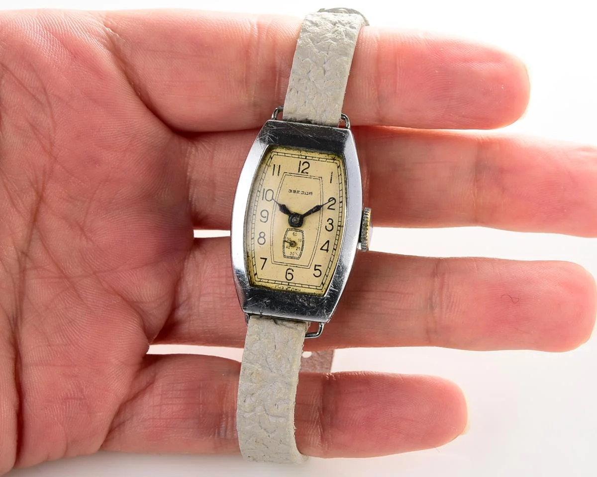 Vintage Soviet Zvezda wrist watch, 1st quarter of 1957