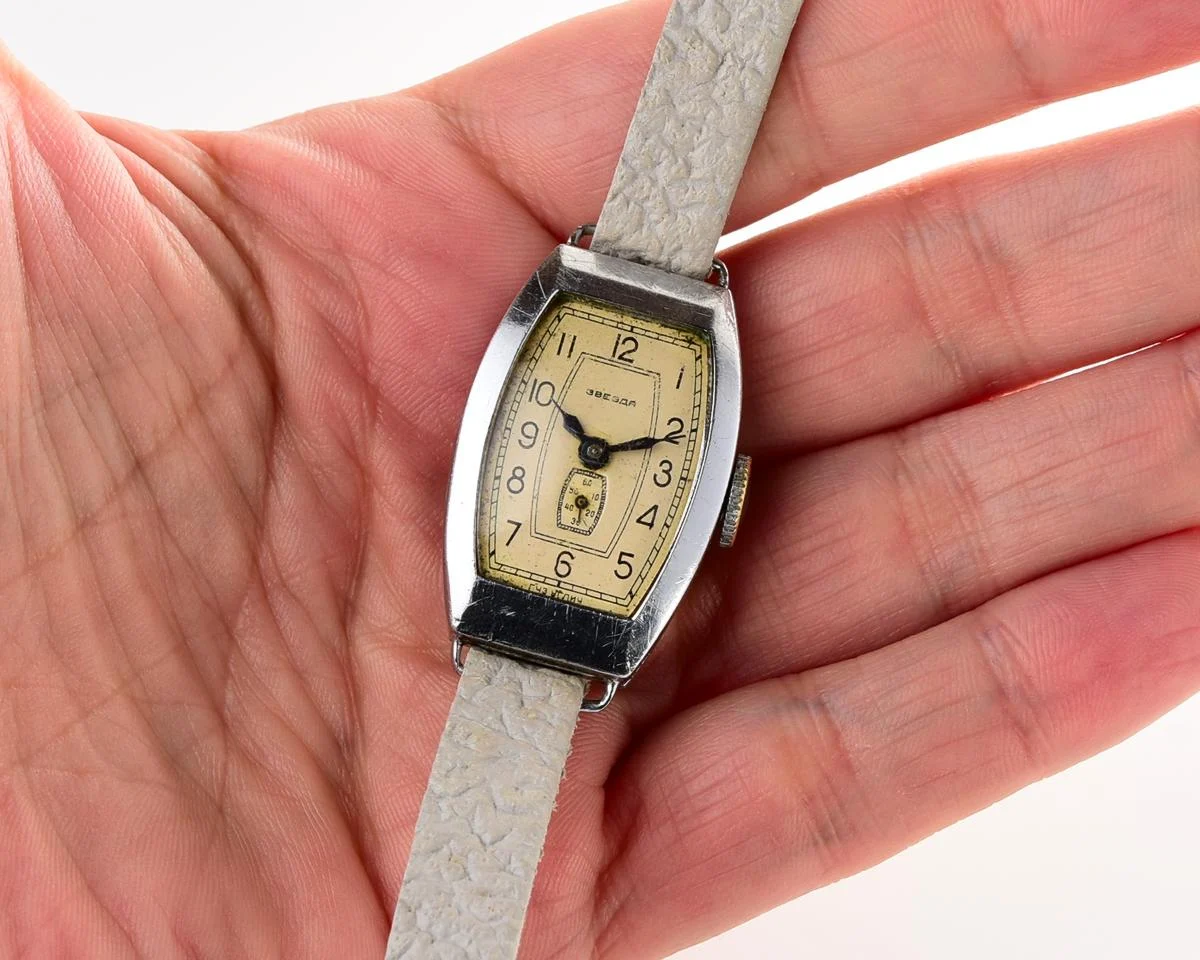 Vintage Soviet Zvezda wrist watch, 1st quarter of 1957