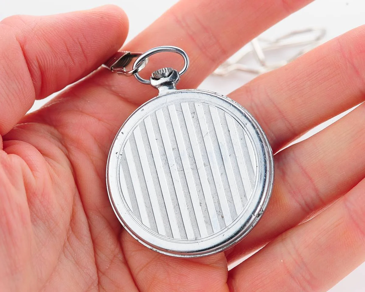 Molnija open face vintage Soviet pocket watch, export version