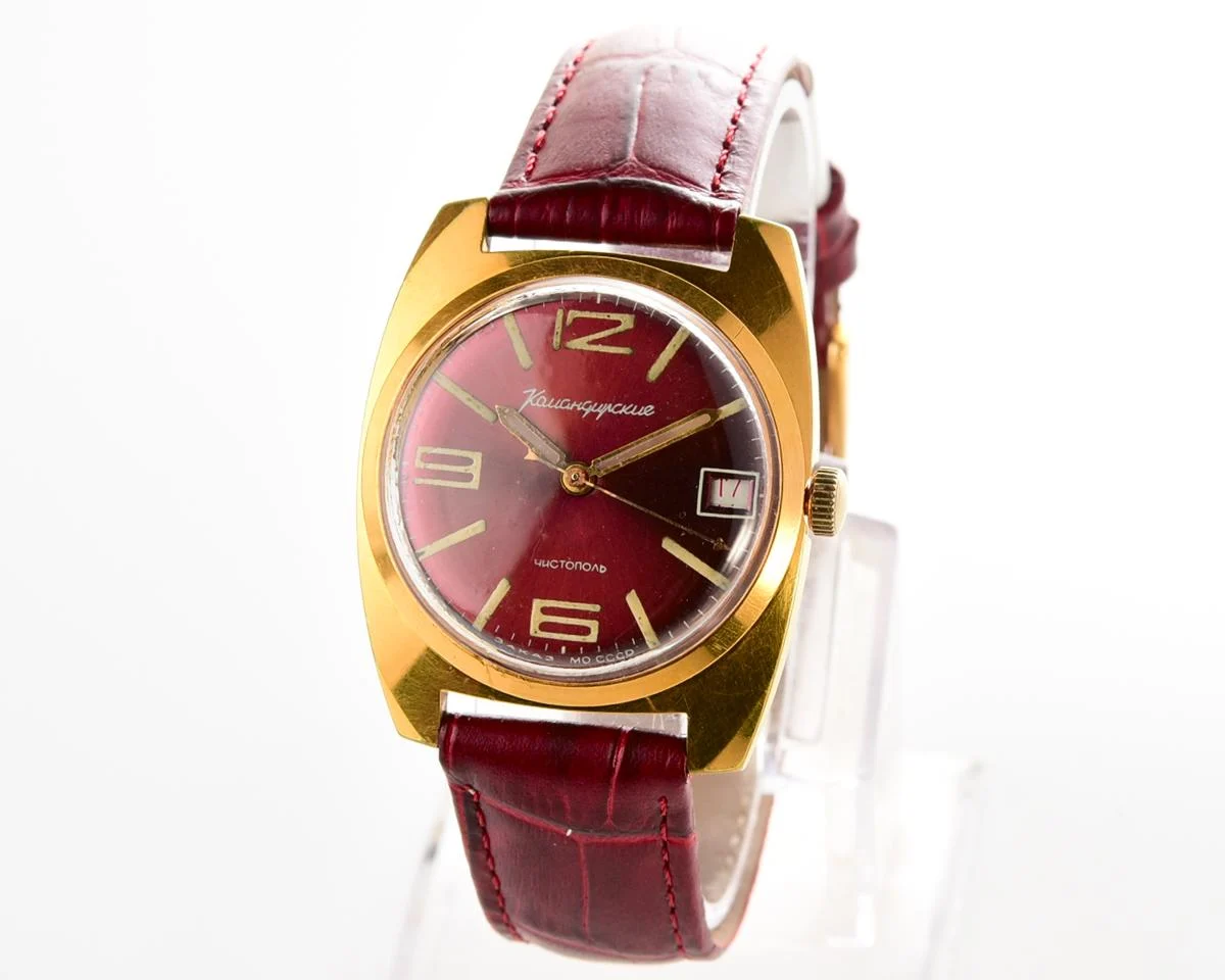 Soviet gold-plated Vostok Komandirskie mechanical watch - Zakaz MO CCCP!