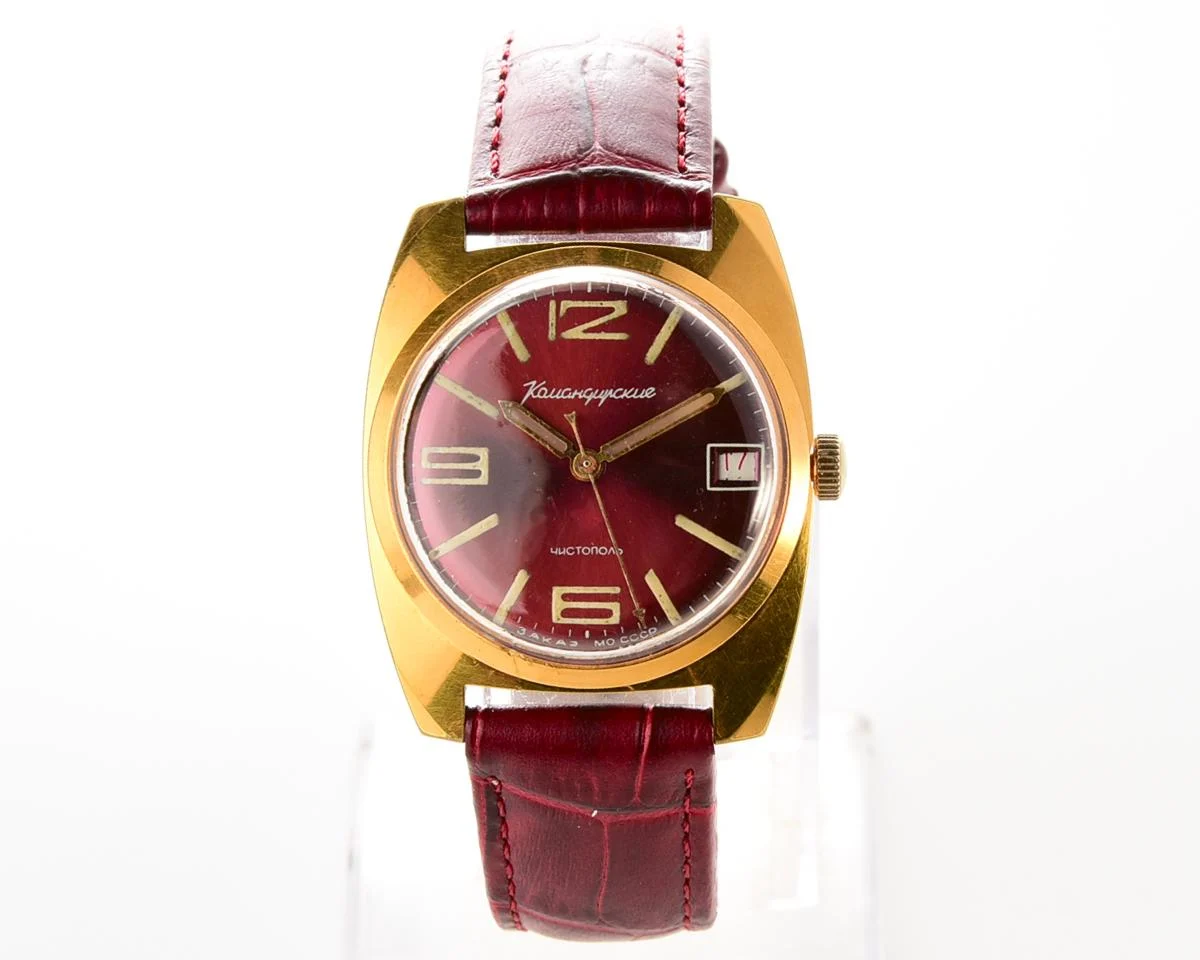 Soviet gold-plated Vostok Komandirskie mechanical watch - Zakaz MO CCCP!