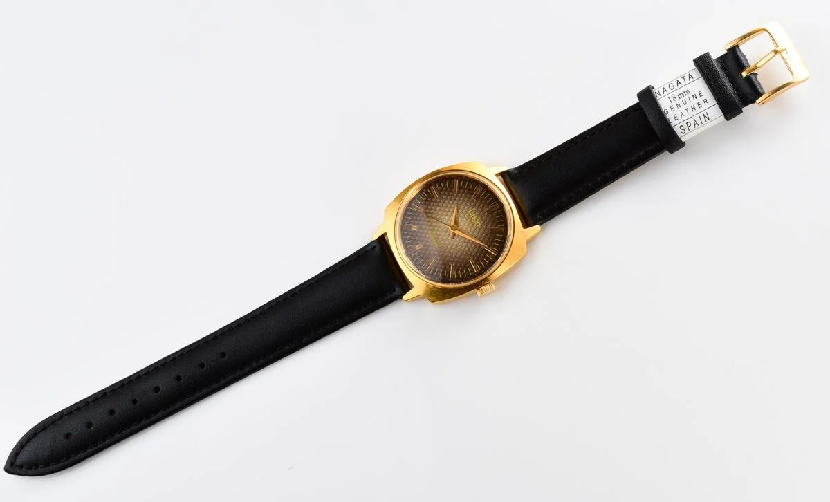 Luch vintage Soviet gold-plated watch with intricate dial