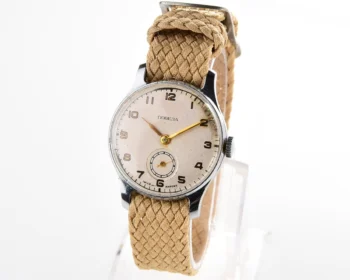 Vintage Soviet mechanical Pobeda wrist watch, 1st quarter 1953