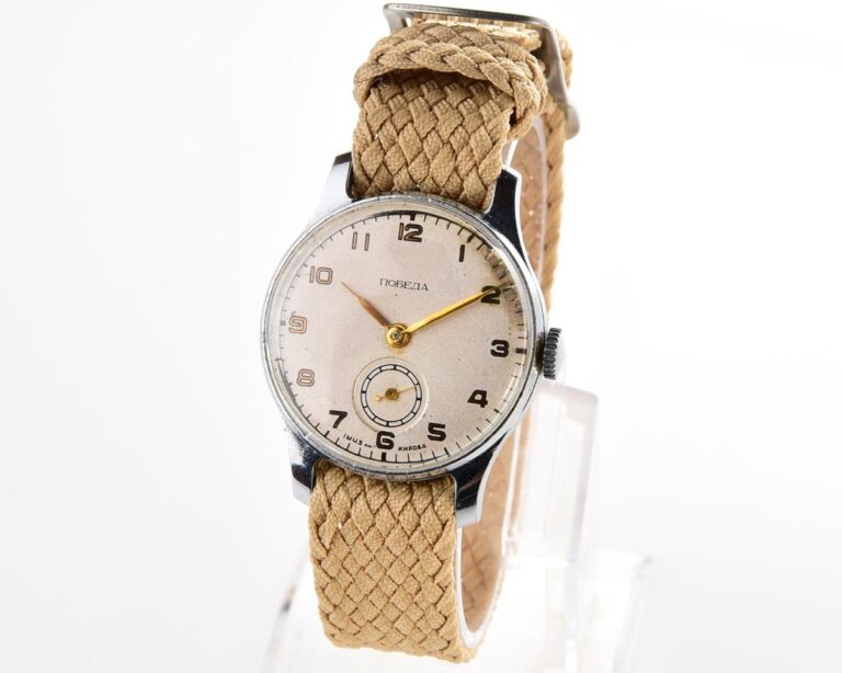 Vintage soviet mechanical POBEDA wrist watch, 1st quarter 1953