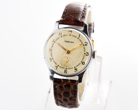 Vintage soviet mechanical POBEDA wrist watch, PChZ, 2nd quarter of 1957