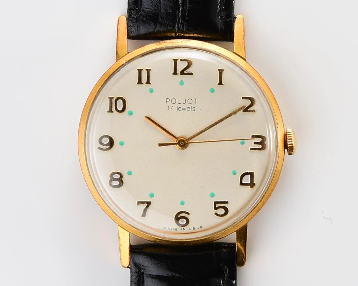 Beautiful vintage mechanical Poljot, gold-plated
