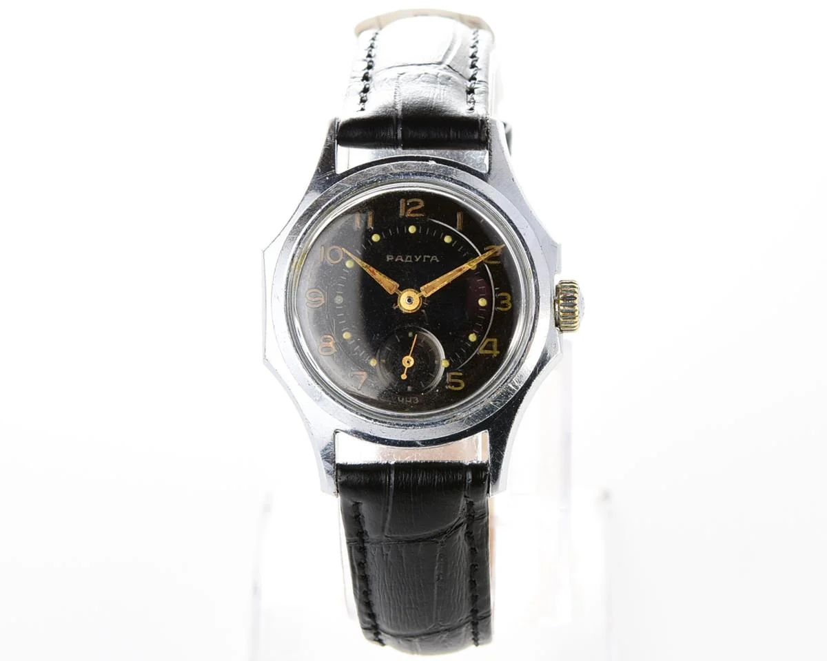 Rare Soviet RADUGA vintage mechanical wristwatch from the 4th quarter of 1952!