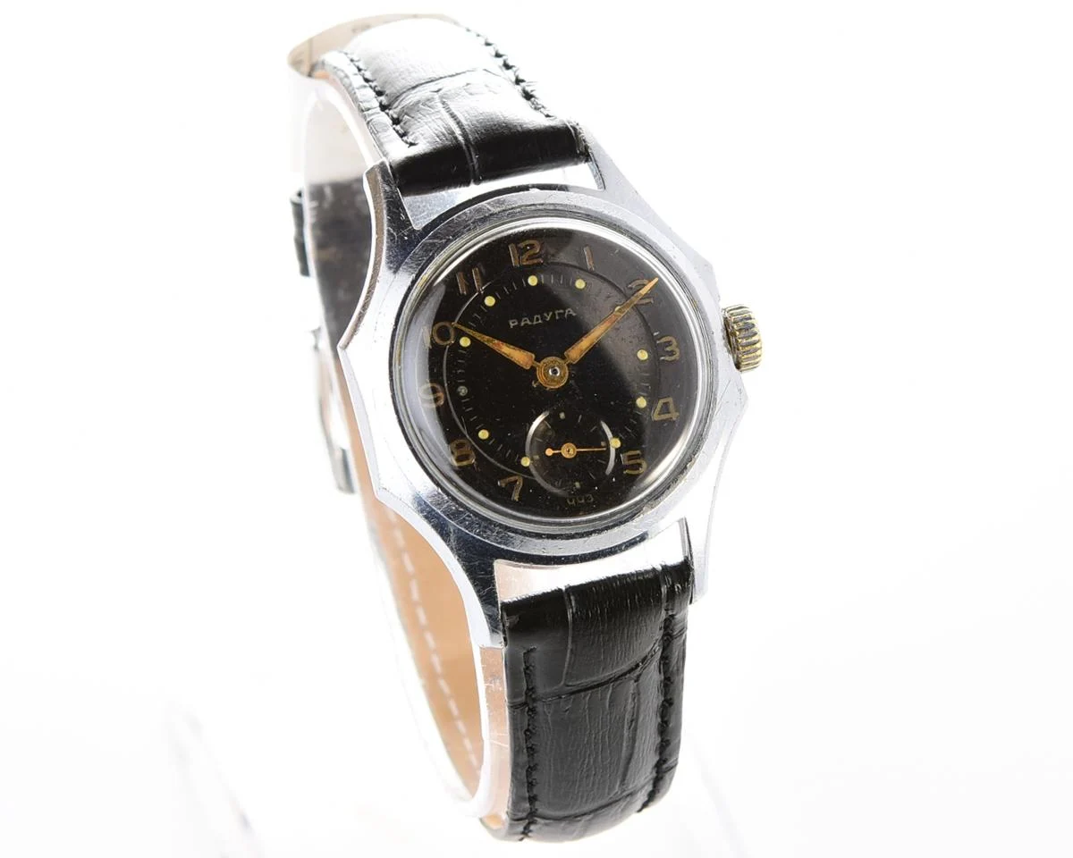 Rare Soviet RADUGA vintage mechanical wristwatch from the 4th quarter of 1952!