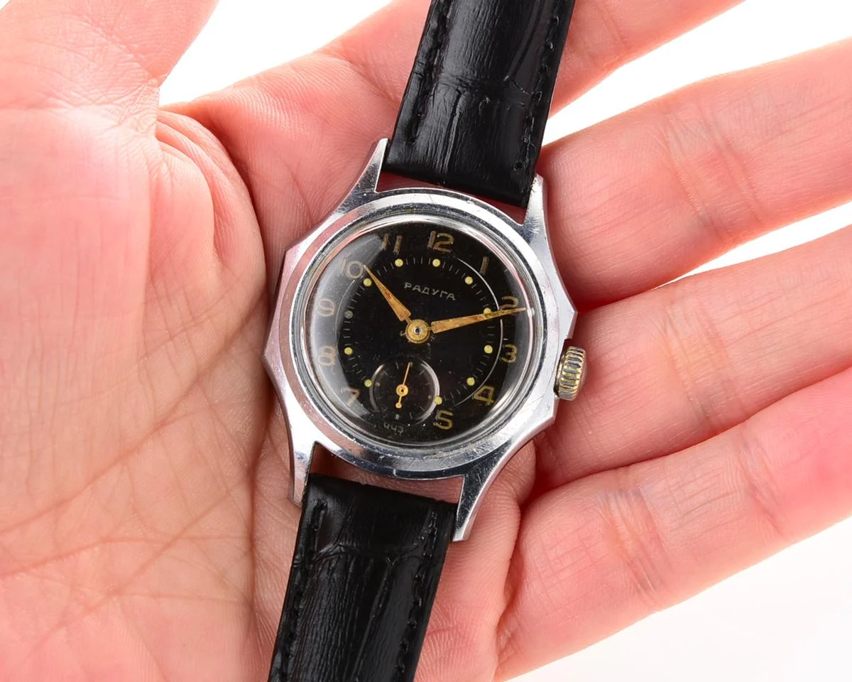 Rare Soviet RADUGA vintage mechanical wristwatch from the 4th quarter of 1952!