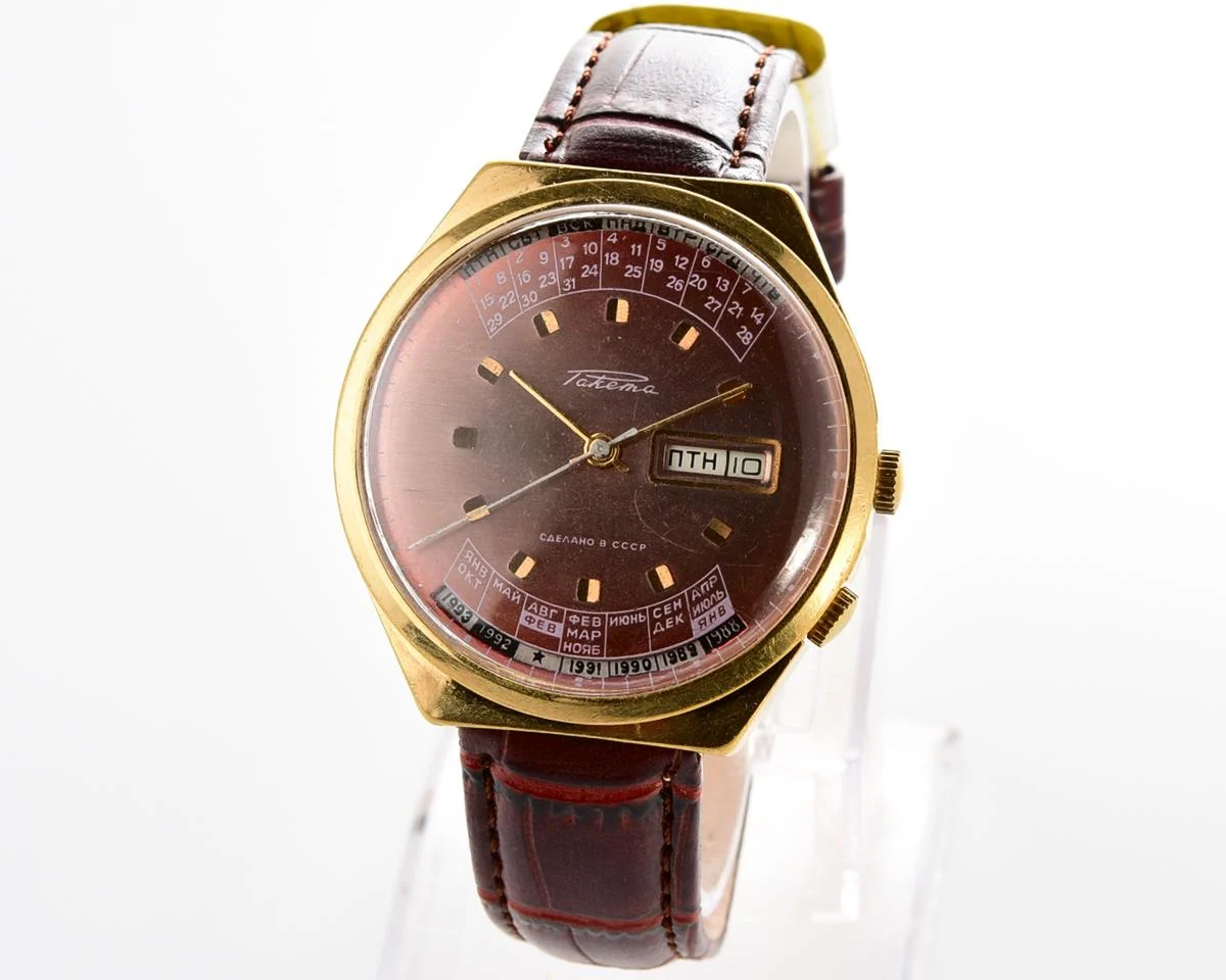 Soviet Raketa perpetual calendar mechanical watch