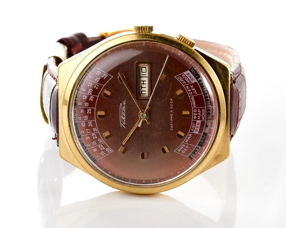 Soviet Raketa perpetual calendar mechanical watch