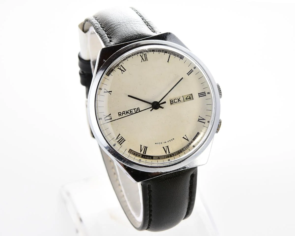 Soviet Raketa perpetual calendar watch