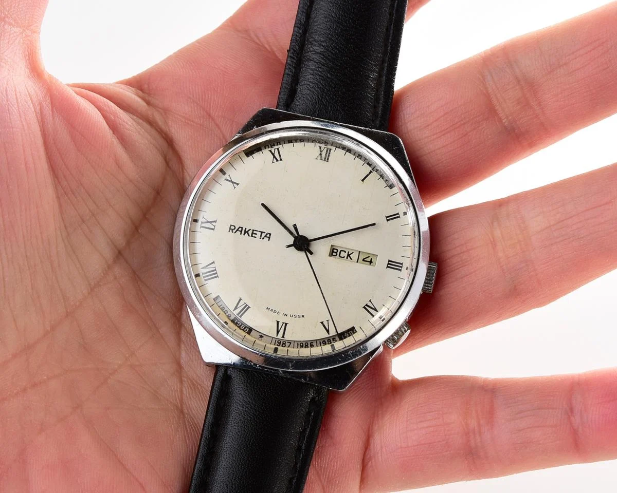 Soviet Raketa perpetual calendar watch