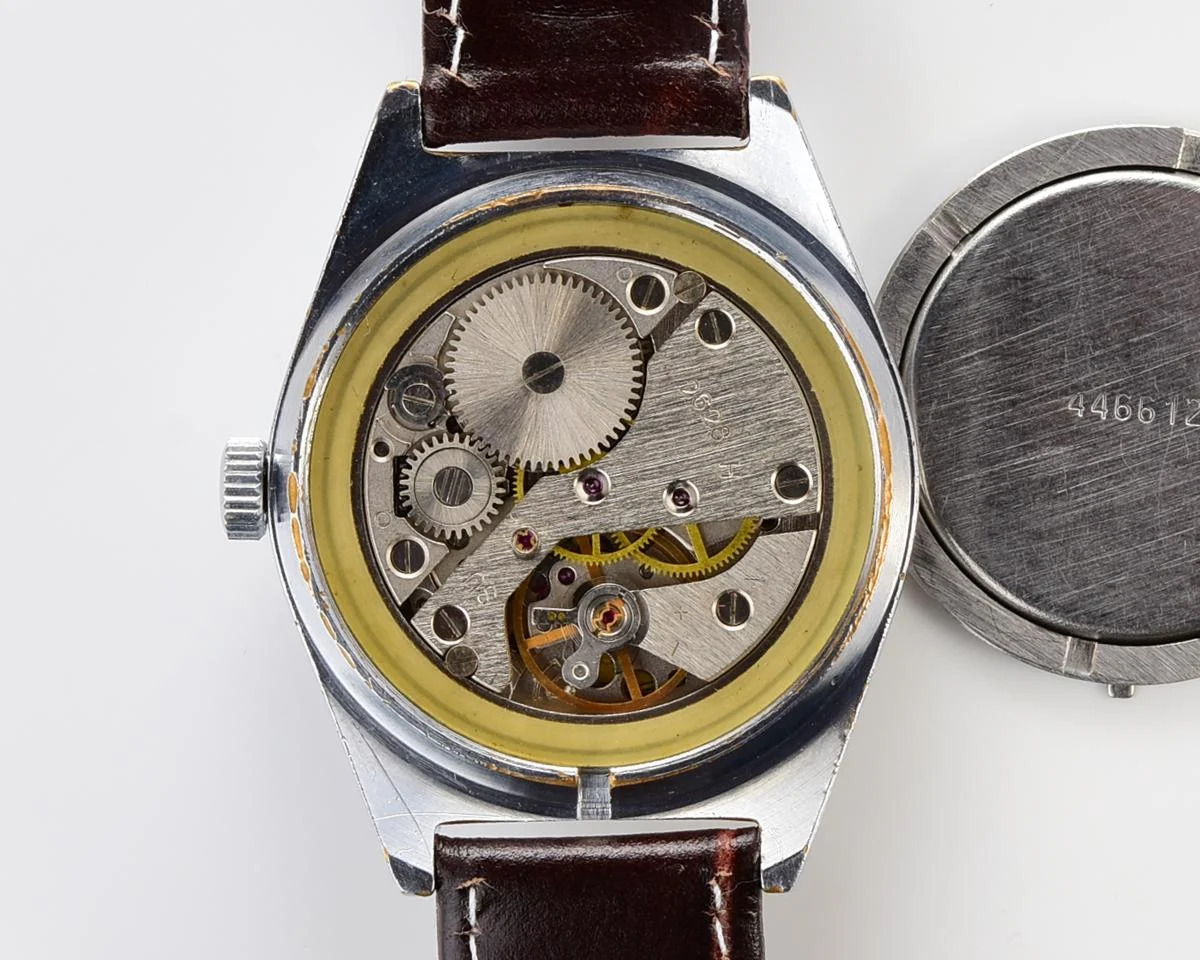 Vintage Soviet mechanical Raketa watch with double calendar