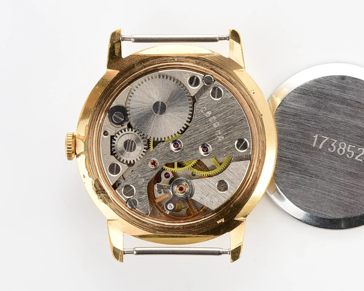 Vintage gold-plated Soviet Raketa watch, with box & passport!