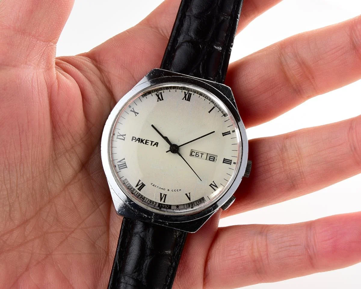 Soviet Raketa perpetual calendar watch