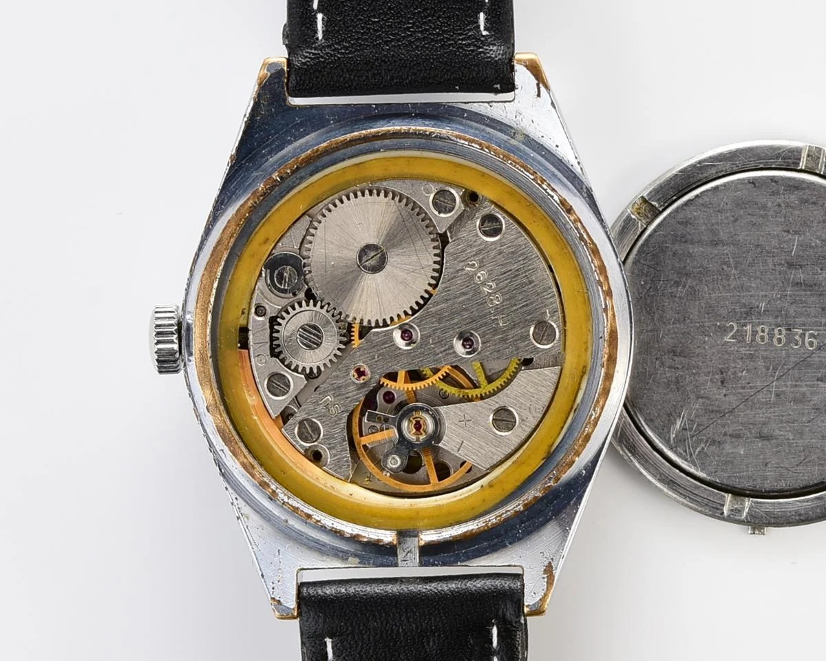 Raketa vintage mechanical wrist watch with double calendar
