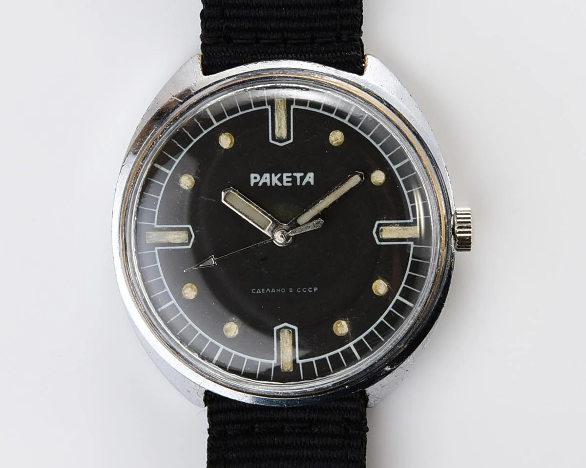 Soviet Raketa military style mechanical watch