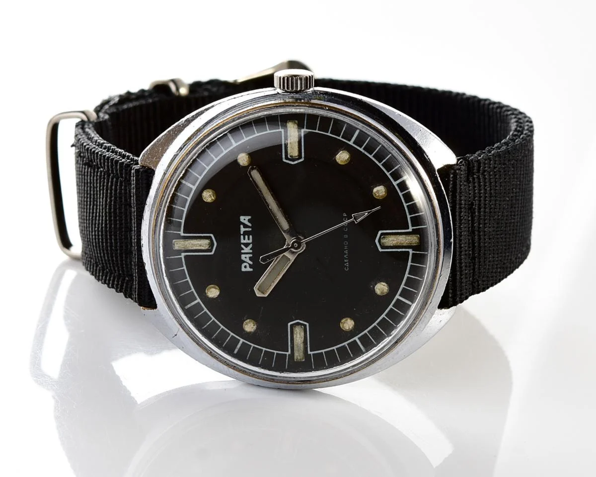 Soviet Raketa military style mechanical watch