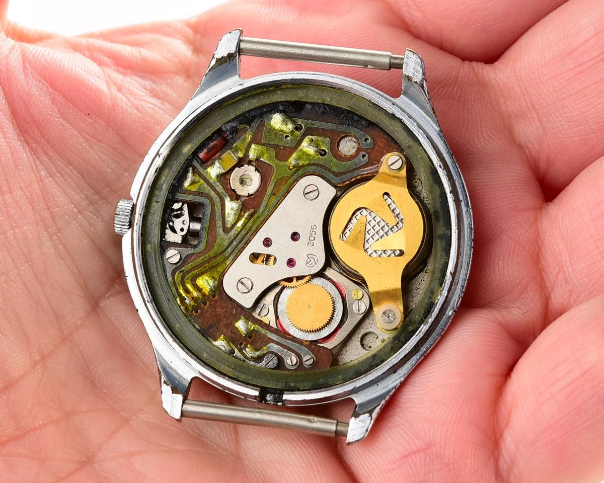 Soviet quartz Slava "Sport" with pulse scale!