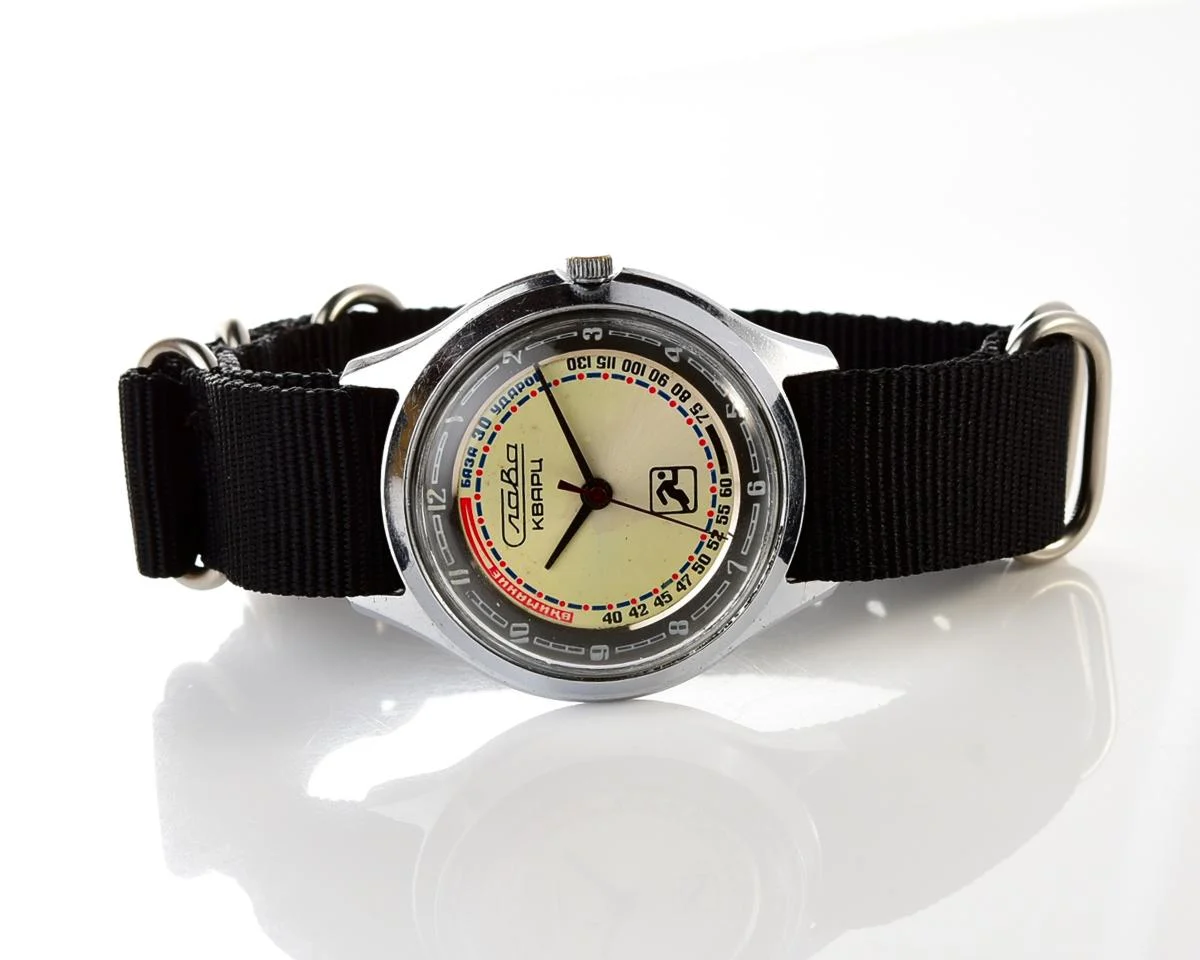 Soviet quartz Slava "Sport" with pulse scale!