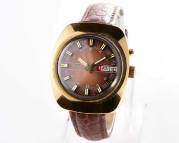 Slava Soviet gold-plated mechanical vintage watch – automatic self winding movement