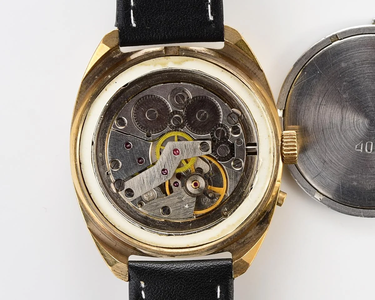 Slava gold-plated Soviet mechanical vintage watch