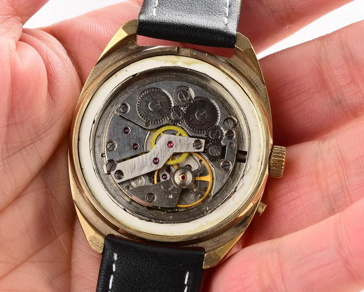 Slava gold-plated Soviet mechanical vintage watch