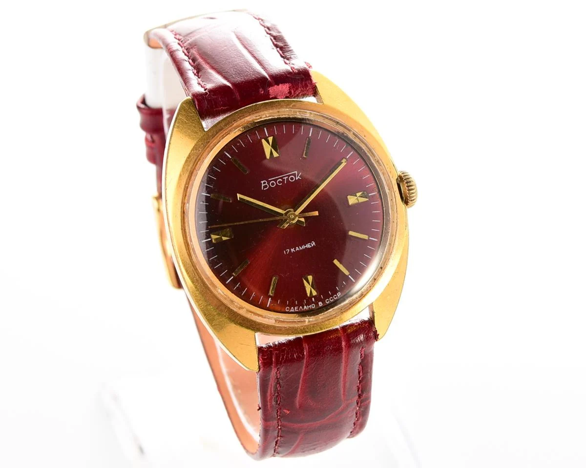 Soviet Wostok (Vostok) mechanical gold-plated watch