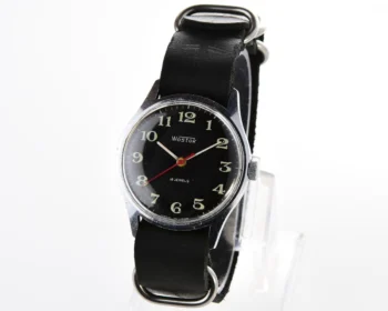 Soviet Wostok (Vostok) mechanical wrist watch with leather NATO Commander strap!