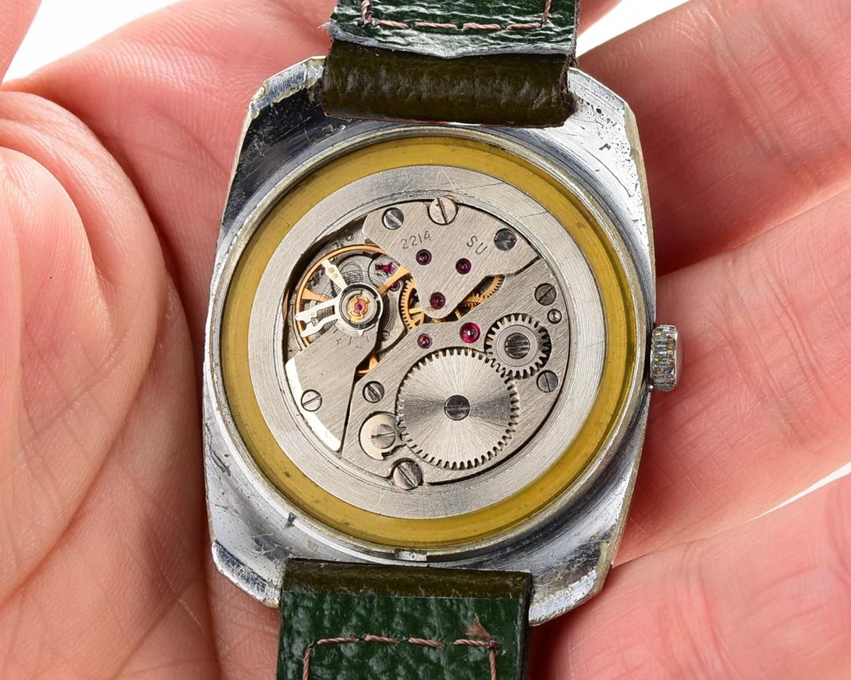 Export Wostok (Vostok) mechanical watch with beautiful textured teal dial
