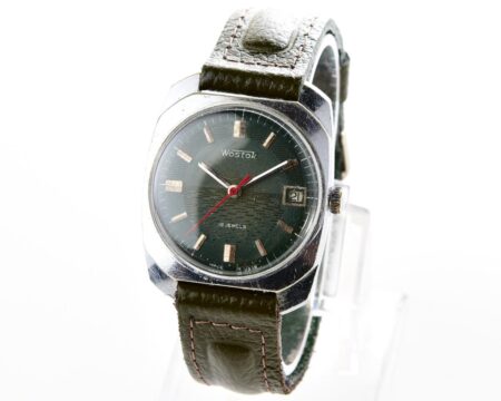 Export Wostok (Vostok) mechanical watch with beautiful textured teal dial