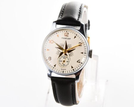 Rare! Excellent vintage soviet mechanical watch POBEDA STAR, 2nd quarter 1953