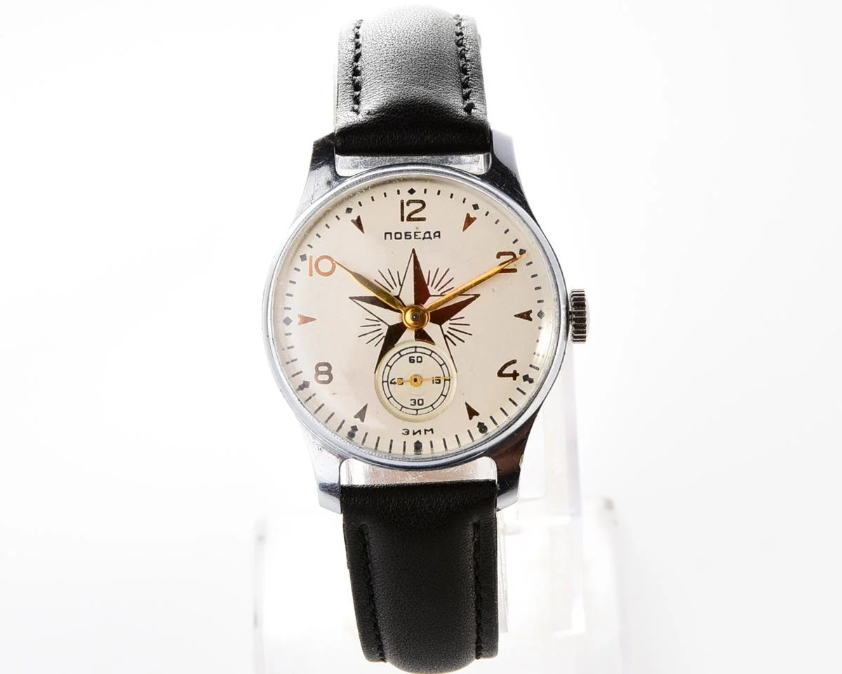 Rare! Excellent vintage Soviet mechanical watch Pobeda Star, 2nd quarter 1953