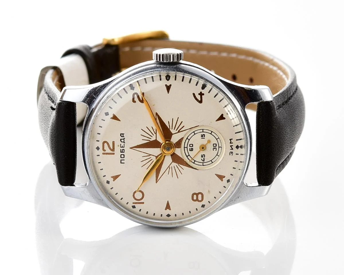 Rare! Excellent vintage Soviet mechanical watch Pobeda Star, 2nd quarter 1953