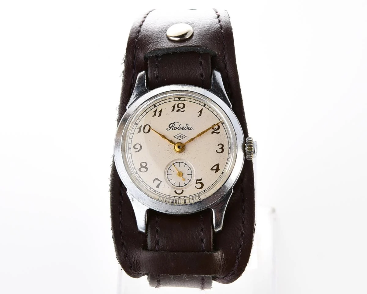 Vintage Soviet mechanical Pobeda wrist watch, PChZ