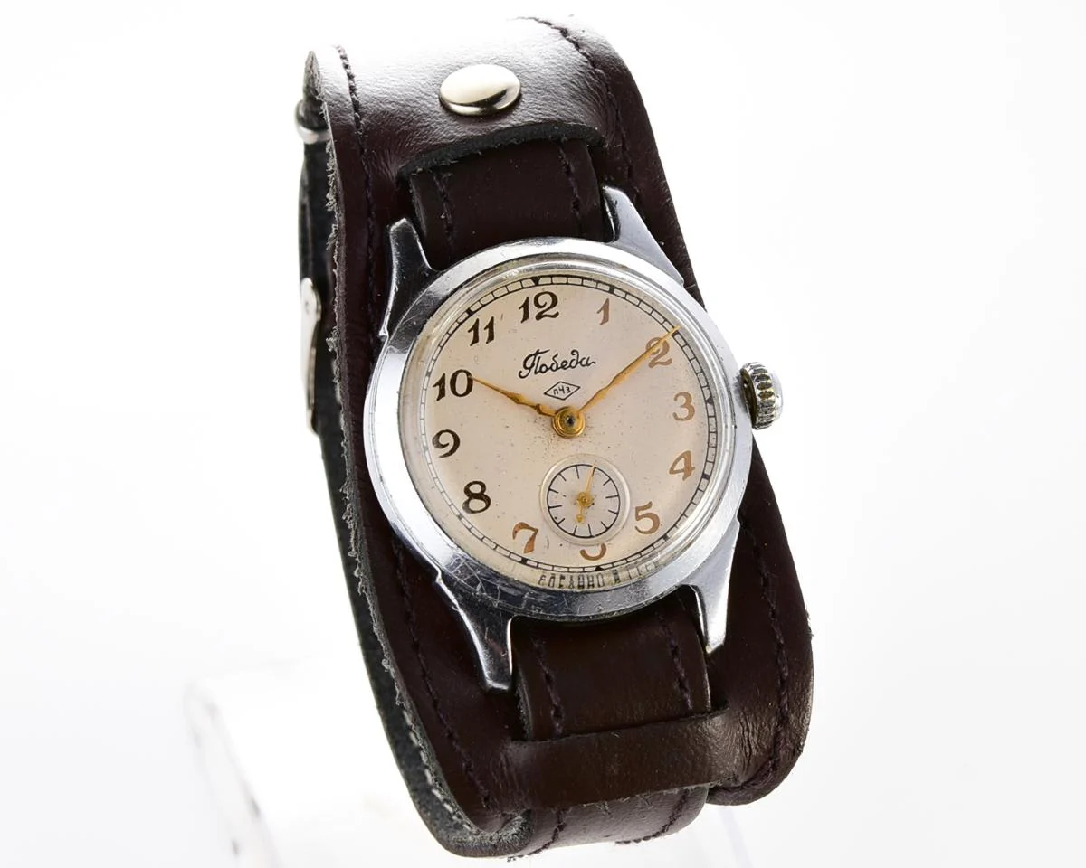 Vintage Soviet mechanical Pobeda wrist watch, PChZ