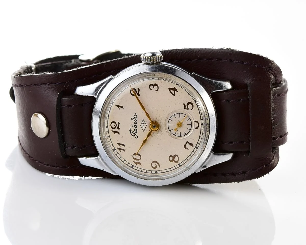 Vintage Soviet mechanical Pobeda wrist watch, PChZ