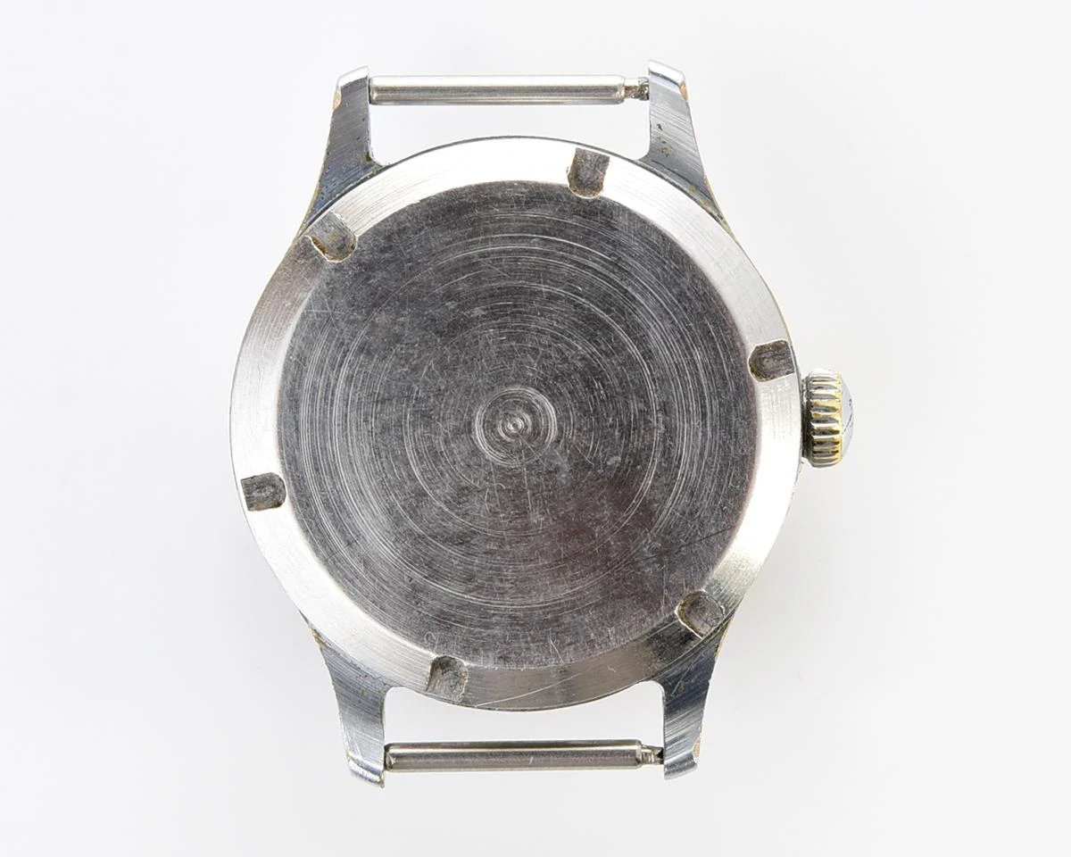 Rare! Vintage Pobeda watch with central seconds hand, bronze dial & uncommon hermetic case, from 3rd quarter of 1954