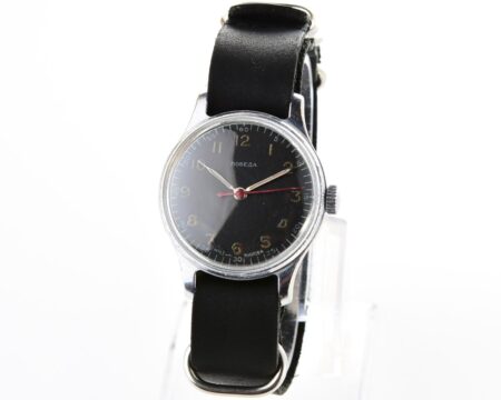Vintage soviet mechanical POBEDA wrist watch with central seconds hand