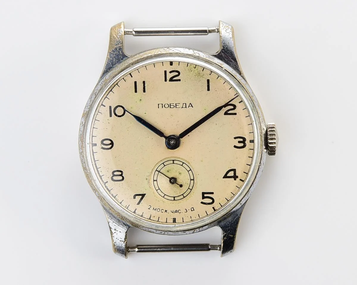 Vintage Soviet mechanical Pobeda wrist watch, from 1955